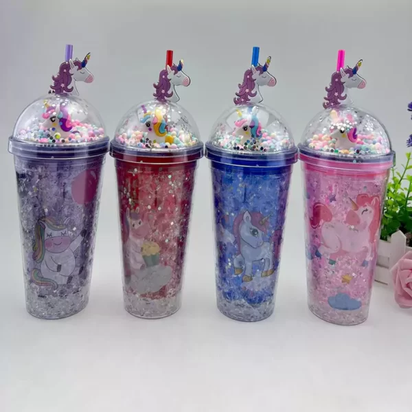 illuminated iced smoothie mug with unicorn design 1