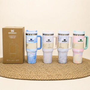 تراول ماگ (تامبلر) استنلی طرح ماربل مدل Quencher Tumbler H2.0